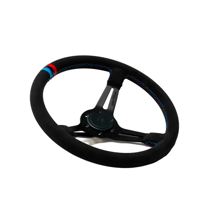 Petit Prix Volant DriftShop Premium Tulipé (70 mm), Edition "M Power V2" en Alcantara